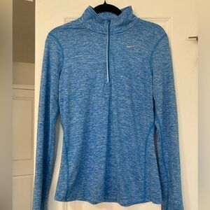 Nike Women’s Dri-FIT Heathered Blue Running Quarter Zip
